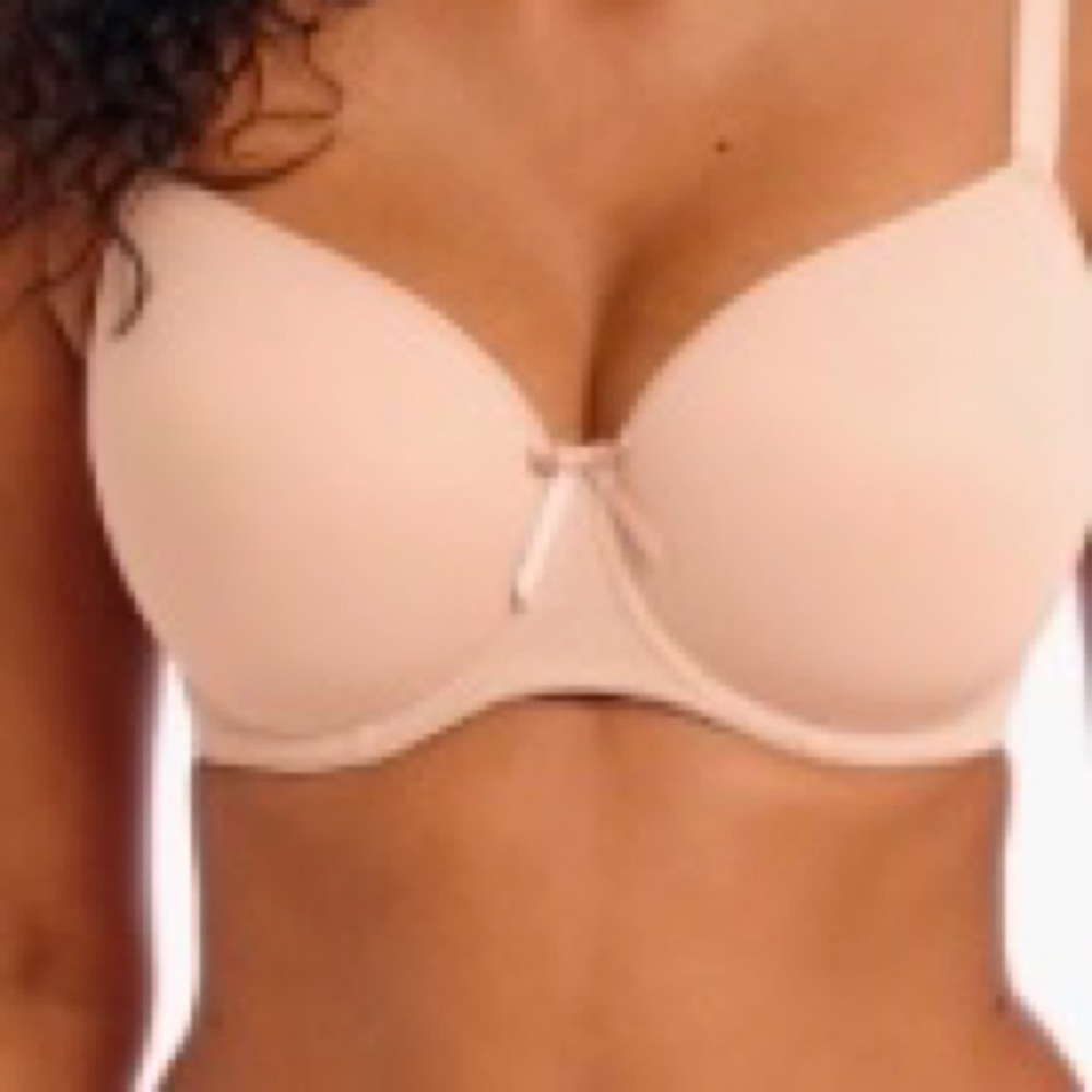NWT Freya Fancies Full Figure Underwire Balconette Natural Beige Bra 34K